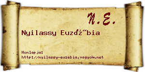 Nyilassy Euzébia névjegykártya